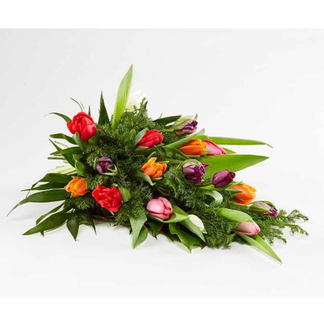 Bloomit Bårebuket - Blandede Tulipaner