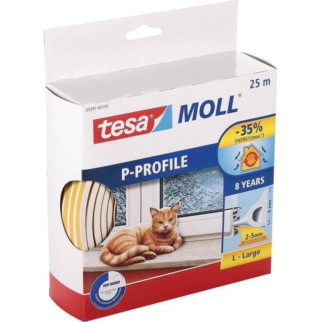 TESA Tesamoll P-Profile White 25000x9mm