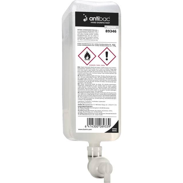 Antibac Hånddesinfektion Gel 1000ml 6-pak