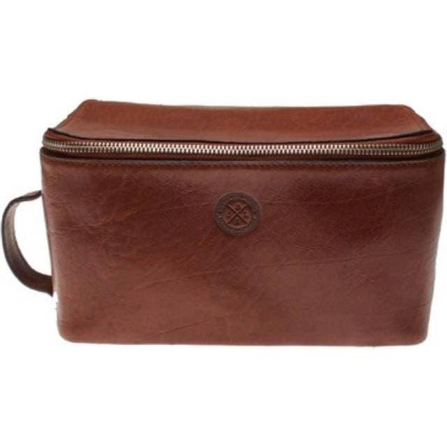 Saddler Barolo Toilet Bag - Mid Brown