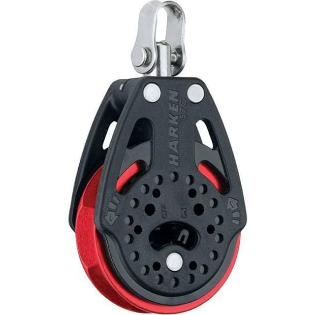 Harken 57mm Ratchet Block Swivel Red Sheave