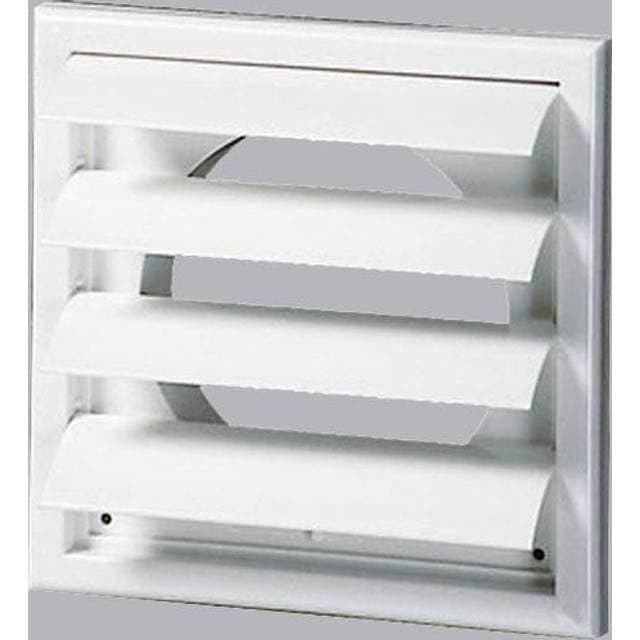 Duka Lamelventil 188x188 mm, Ø 125 mm. hvid