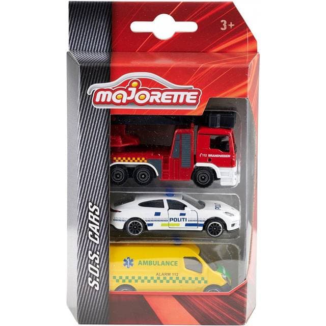 Majorette SOS Metalbil 7,5 cm 3-pack