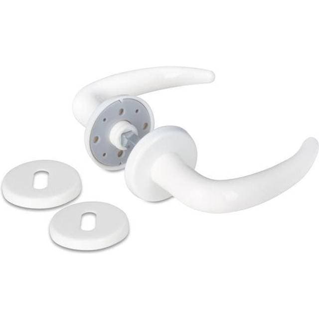 Jasa Dørgreb Coupe hvid plast 10088 1stk