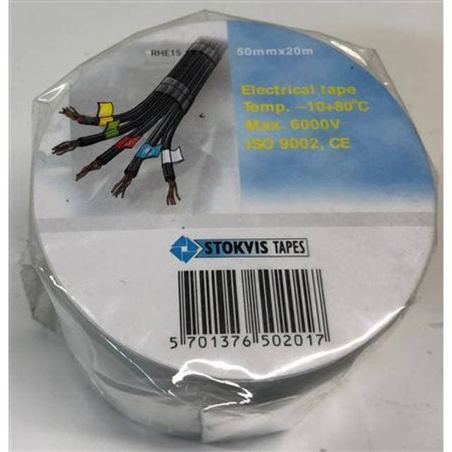 Stokvis TAPE PVC 50MMX20M HVID
