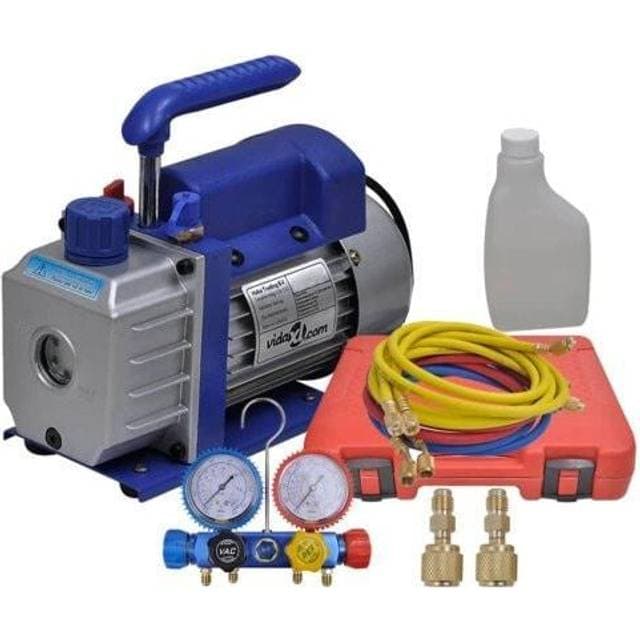 vidaXL Vakuumpumpe 1-trins manifoldmåler