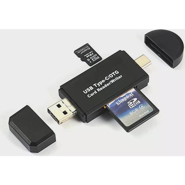 3i1 Memorycardlæser USB/MicroUSB/USB Type C