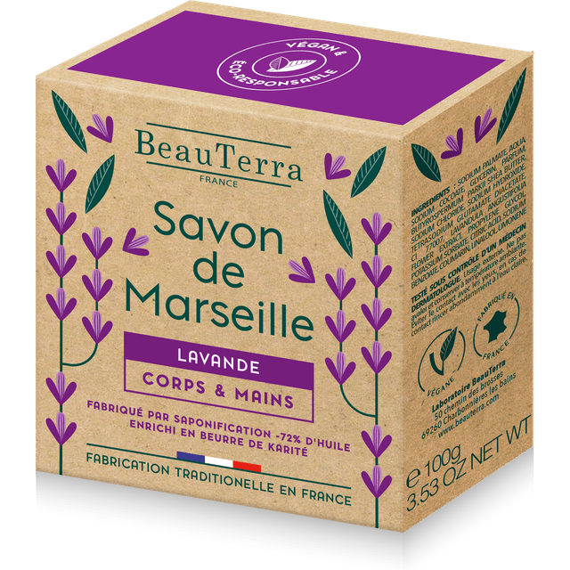 BeauTerra Marseille Solid Soap Lavender