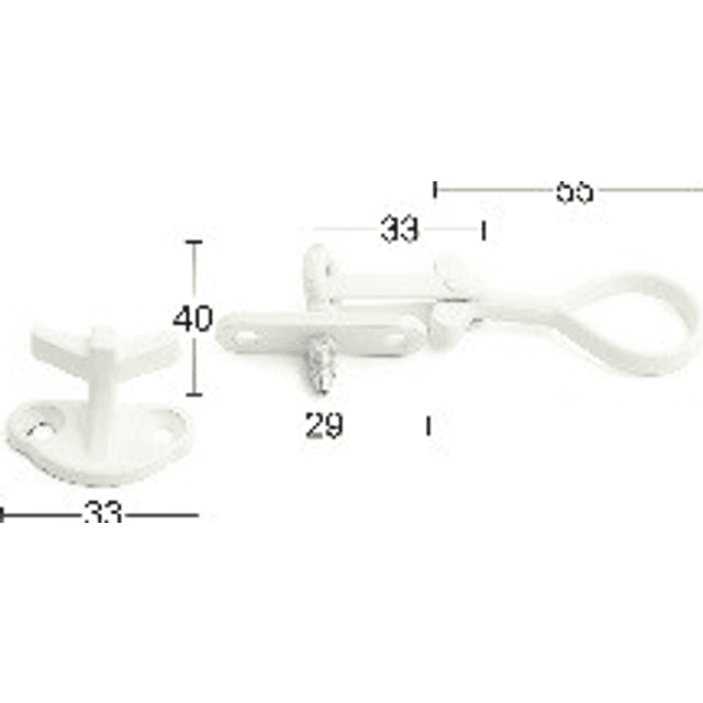 Habo anverfer m/gevindplade hvid 2stk 20460