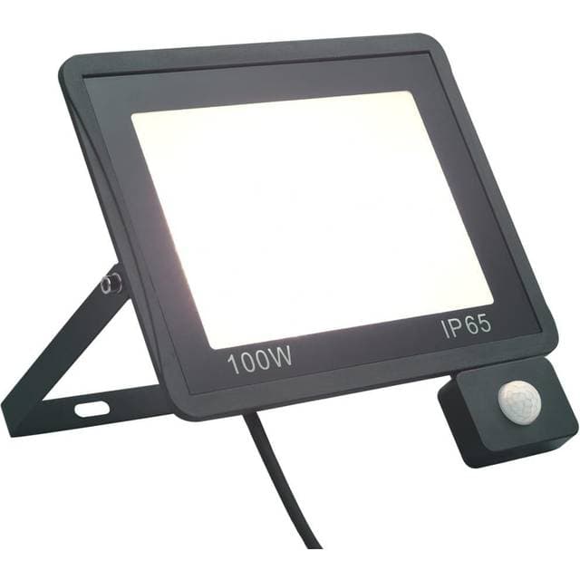 vidaXL LED-projektør med sensor 100 W kold