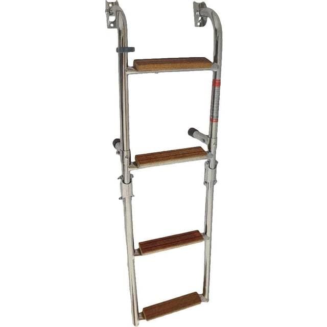 Seatec Rustfri Badestige med Teak Trin--2,2