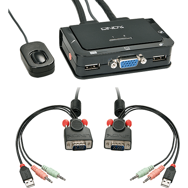 Lindy High Speed VGA KVM switch 2 vejs