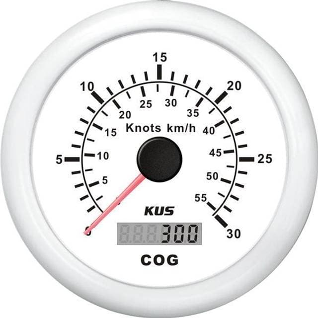 Kus GPS Log Hvid, 0-30knob, 12/24v, Ø:85