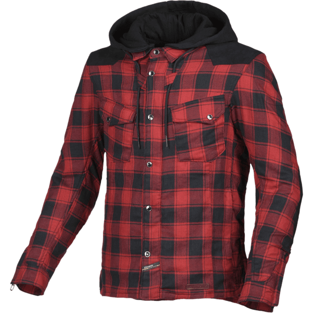 Macna MC-Hættetrøje Inland, Rød/Sort