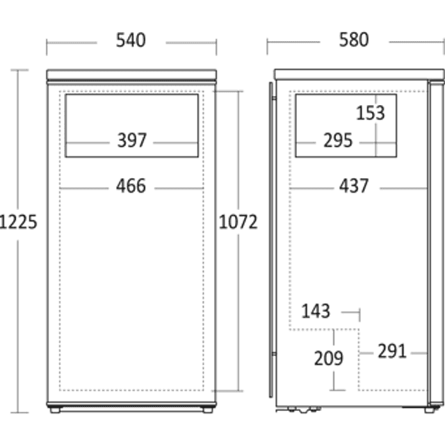 Scandomestic Wkb179w Køle-fryseskab