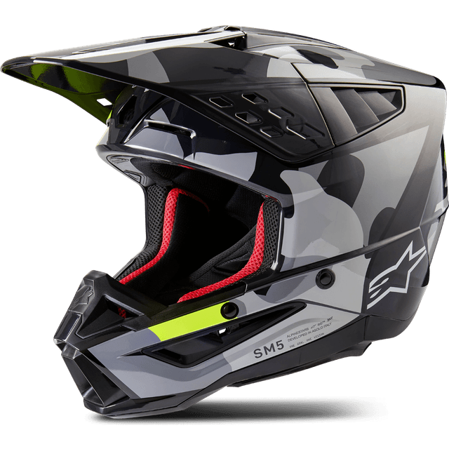 Alpinestars Crosshjelm SM5 Rover 2, Grå/Gul