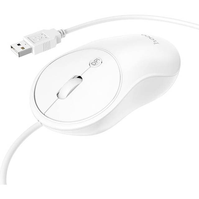 Hoco Kablet Computermus USB A GM13 1,5 m hvid