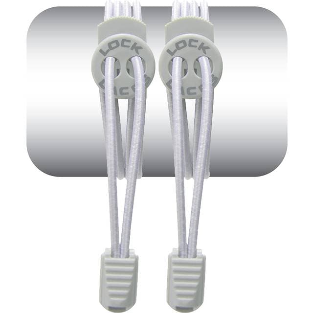 Lock Laces No Tie Shoelaces Solid Grey 120 cm