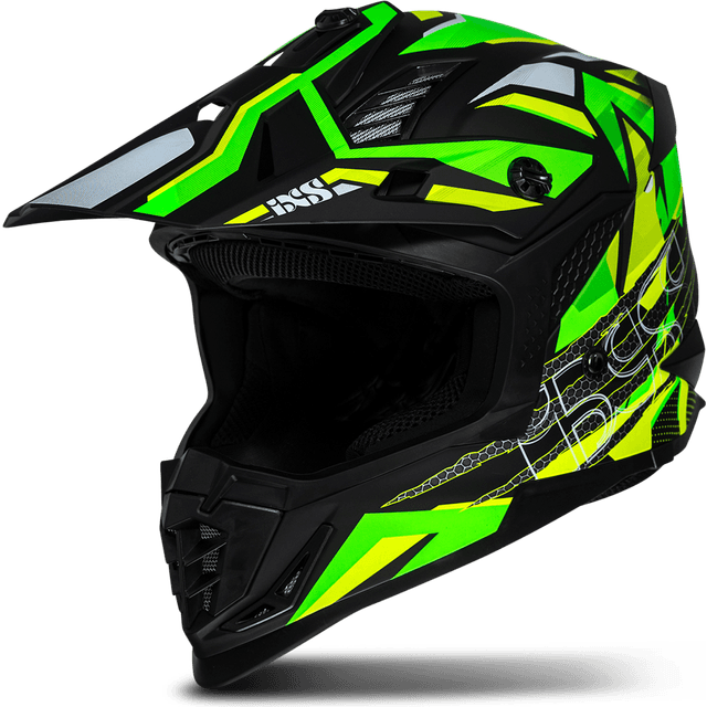 iXS Crosshjelm 2.0, Matsort/Neongul/Neongrøn