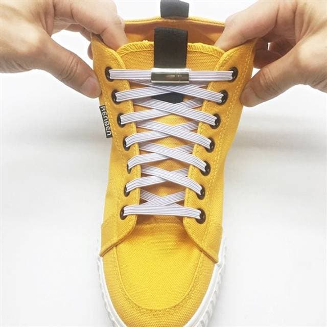 Magnetiske Elastiske Snørebånd Hvid