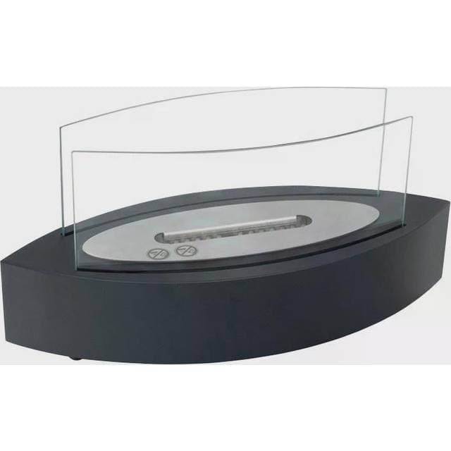 ScandiFlames Oval Bord Biopejs Sort