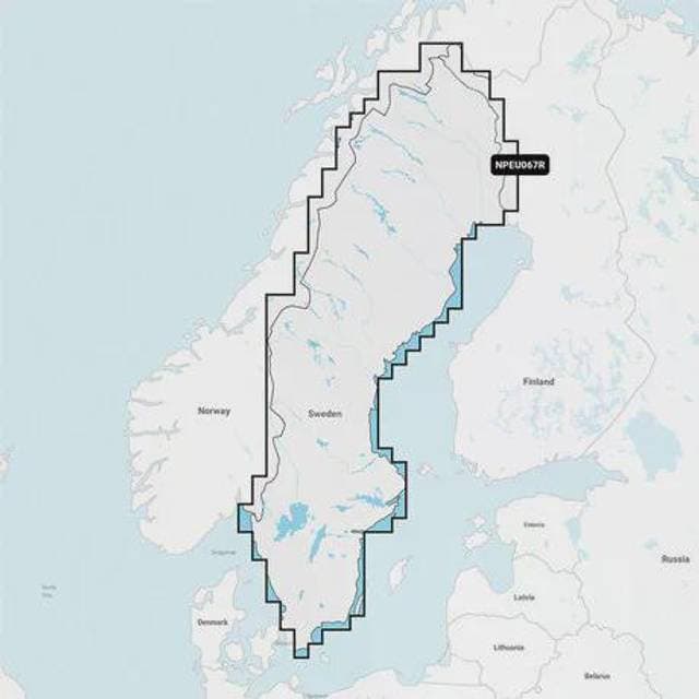 Garmin NPEU067R Sweden Lakes Rivers