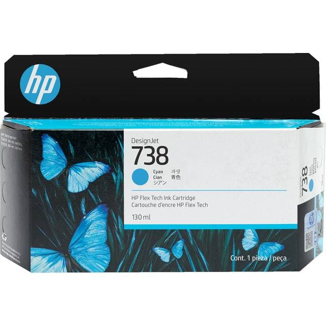 HP 738 130-ml Cyan DesignJet Ink