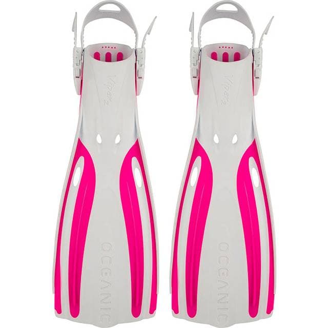 Oceanic Viper 2 Hælremsfinner Hvid Pink