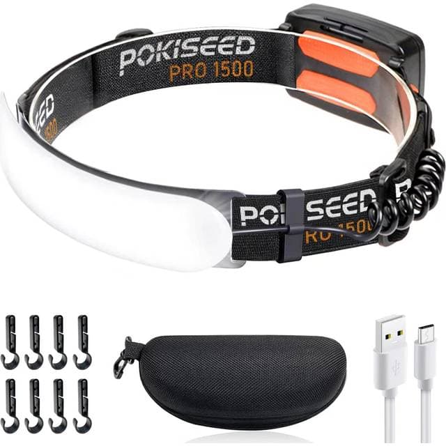 1500 Lumens Rechargeable Head Torch