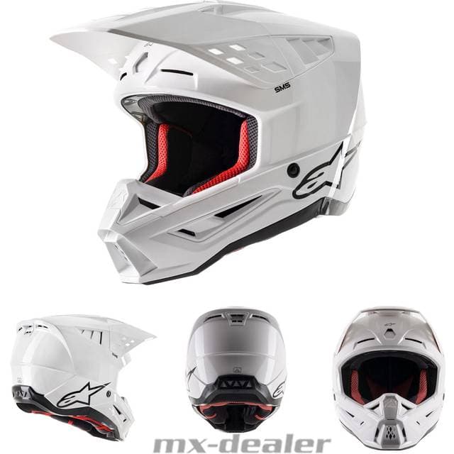 Alpinestars SM5 Crosshjelm - Solid Hvid