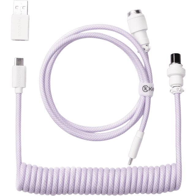 Keychron Coiled Aviator Cable Light Purple