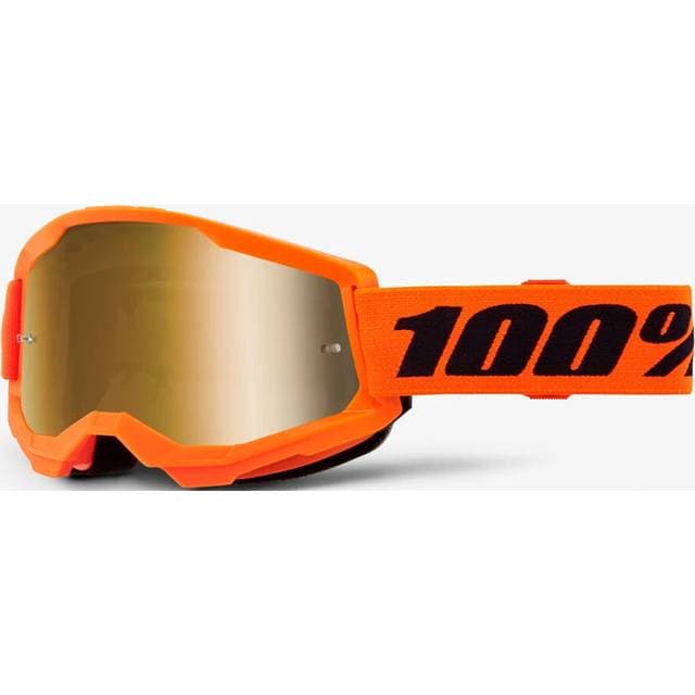 100% Crossbriller Strata 2 - Neonorange/Guld