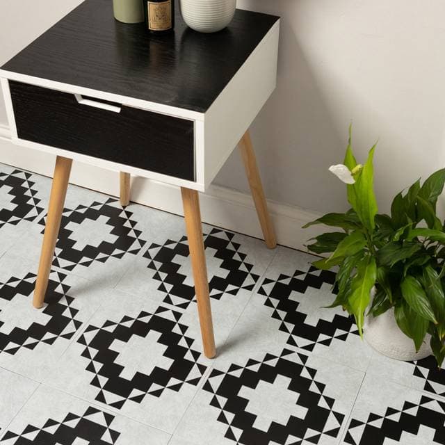 D-C-Fix Gulvfliser Blå Mønstret 11 Stk