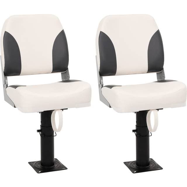 vidaXL Bådsæde 4 Dele Lavt Ryglæn Foldbart