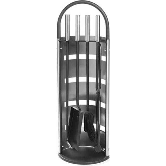 Mustang Fireplace Set 4-Piece Stainless
