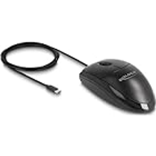 DeLock Optisk Kablet Sort Mus