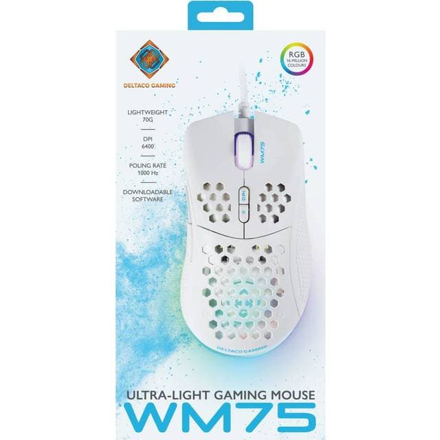 Deltaco WM75 Ultralight RGB White