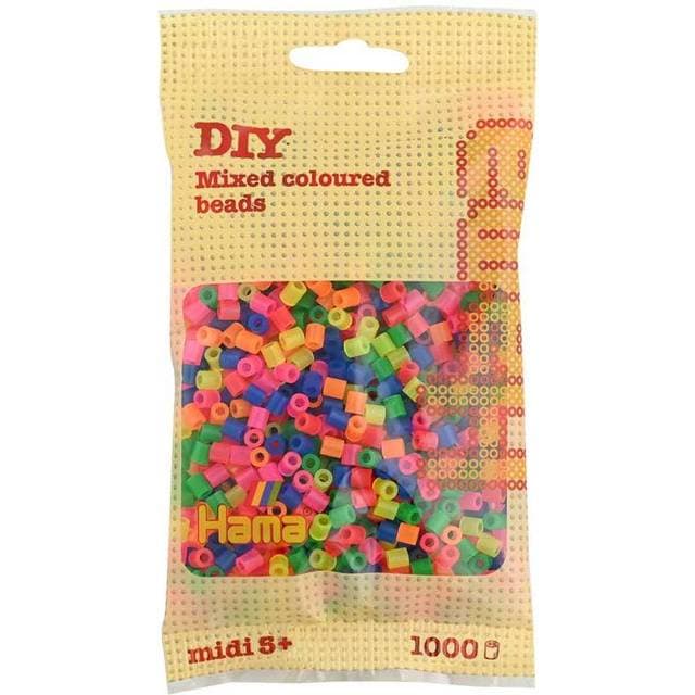 Hama Midi Perler - Mix neonfarver 1000stk.