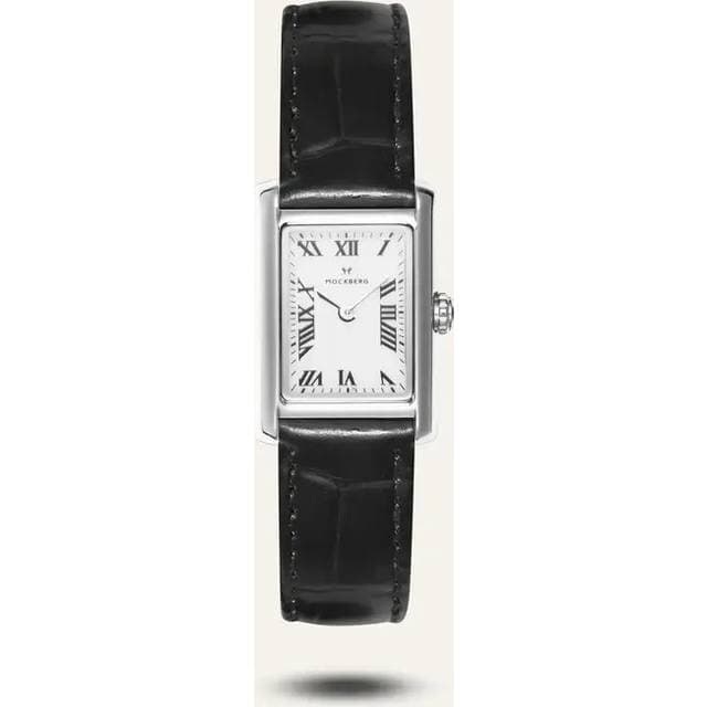 Mockberg Timeless Black Leather Silver MB0246