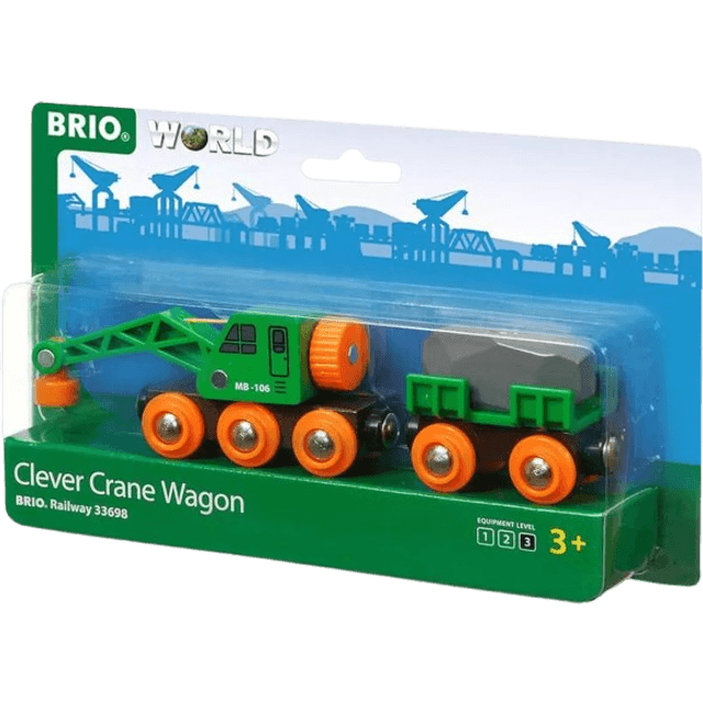 BRIO World Clever Crane Wagon 33698