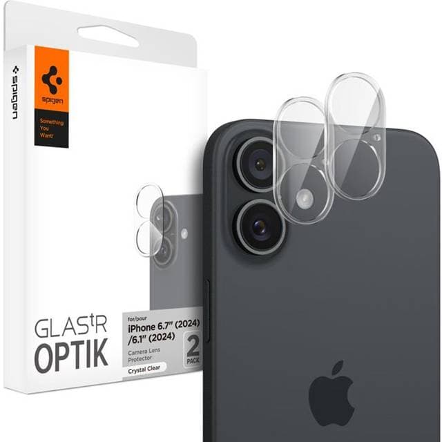 Spigen Glass TR Optik 2 Pack Crystal Clear