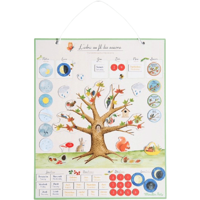 Moulin Roty Seasons Magnetic Calendar