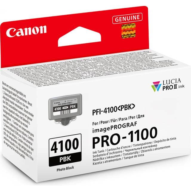 Canon PFI-4100PBK fotosort blæk