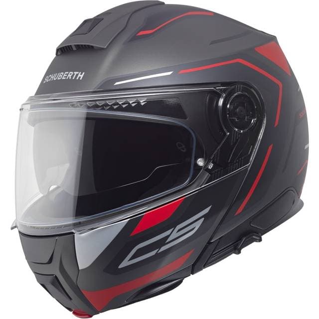 Schuberth C5 Omega klaphjelm rød