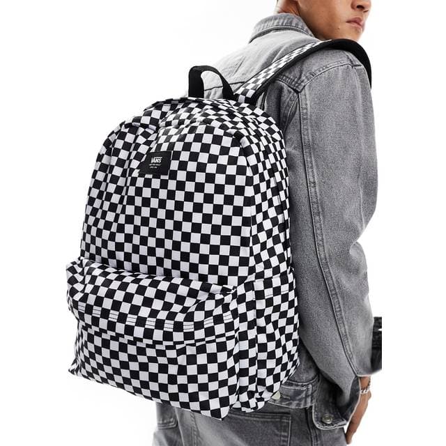 Vans Old Skool Check Backpack - Sort/Hvid