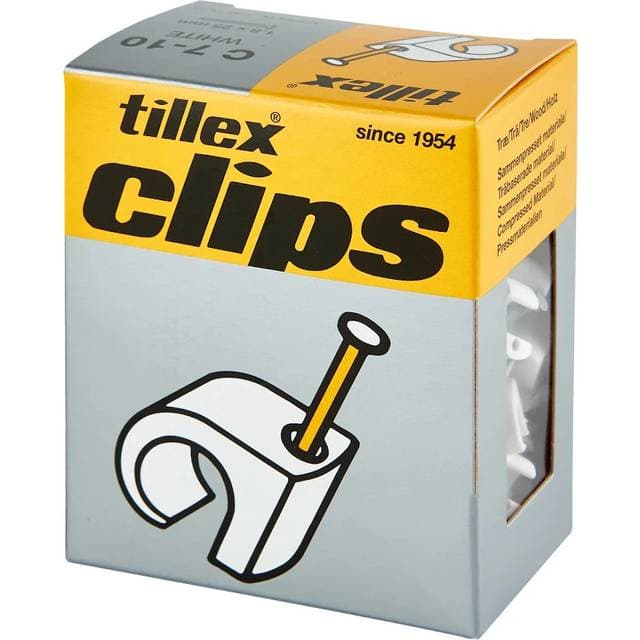 Tillex 1000 Stk Clips 7-10 W 1.8 x 30 Hvid