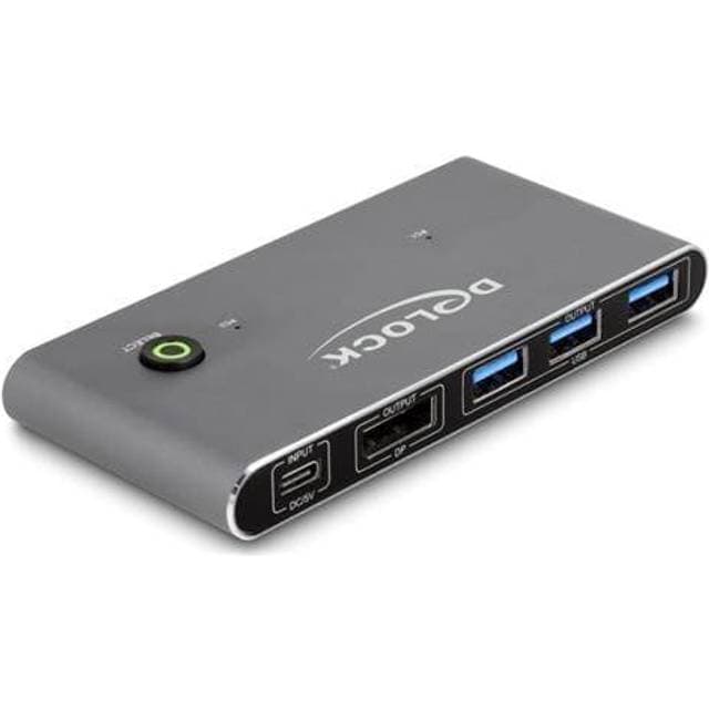 DeLock DisplayPort KVM Switch 8K 18646