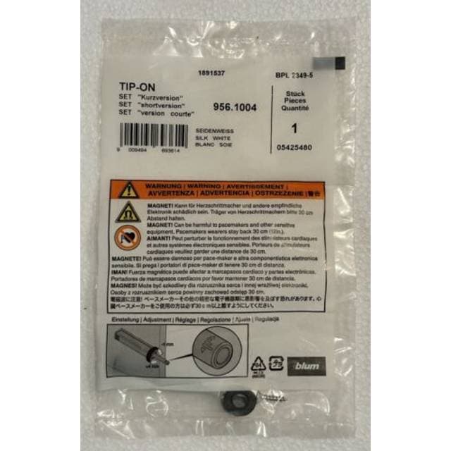 Blum Tip-On Push-Op Modul Magnet Kort