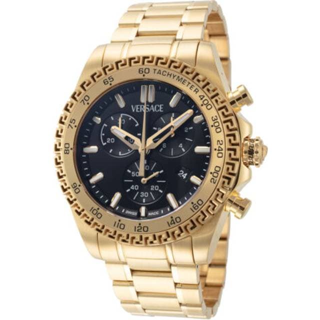 Versace Chronograph Watch Guld Sort