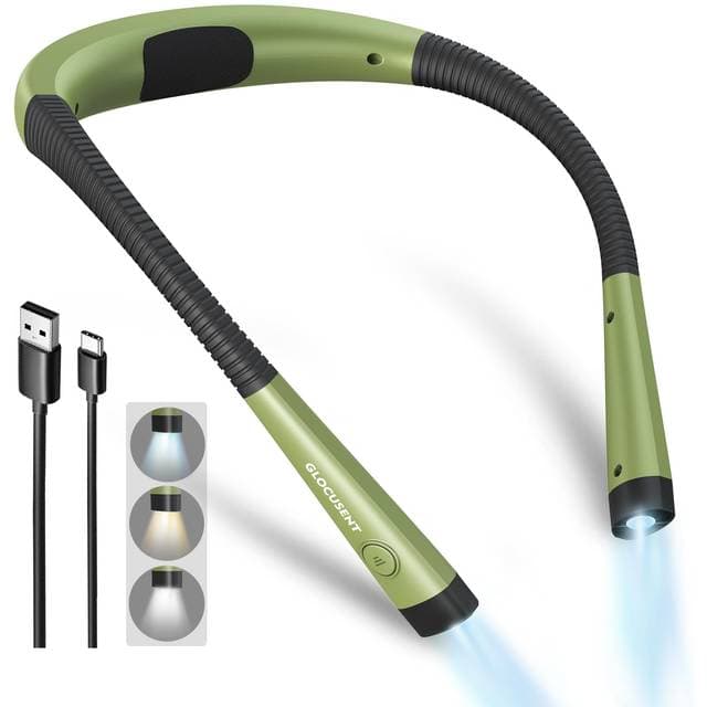 Glocusent LED Neck Reading Light 3 Colors